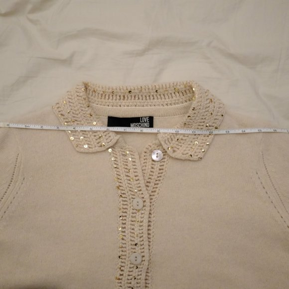 LOVE MOSCHINO Sequin Cropped Cardigan - Picture 12 of 16